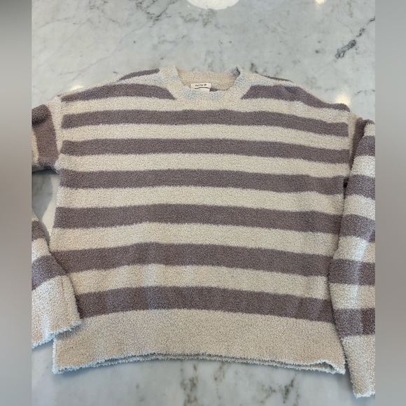 Thread & Supply Sweaters - Thread & Supply Cozy Textured Sweater - Cream and Brown, size Small, like new